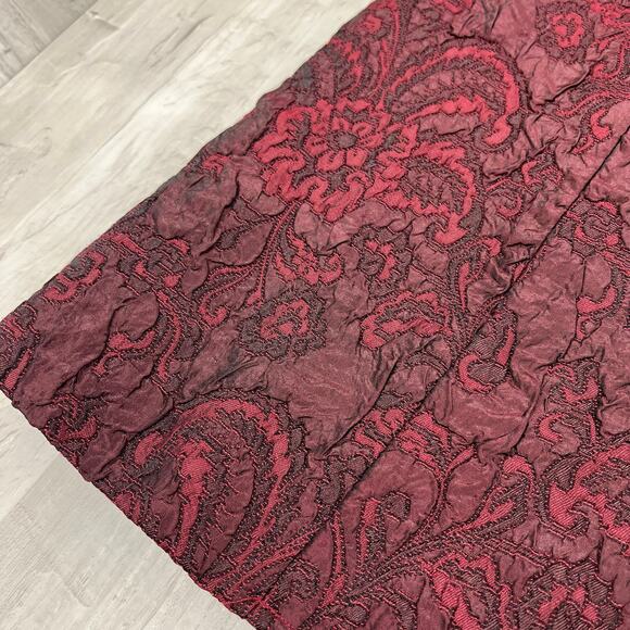 Coldwater Creek Burgundy Crepe Floral Paisley Long Sleeve 3 Button Blazer Medium - Picture 4 of 9